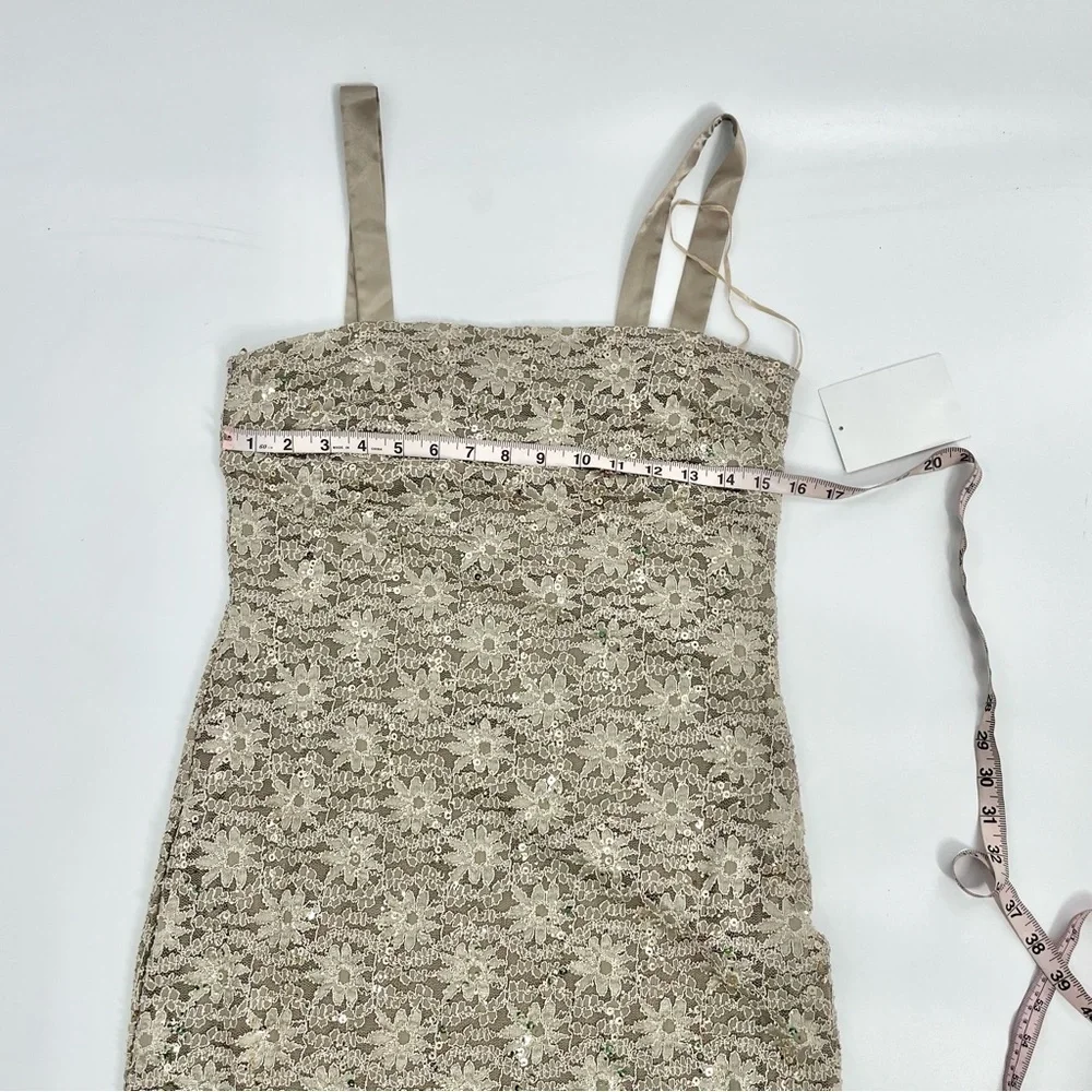 RM richards‎ gold short lace dress with half jacket style 7140 Cocktail Size 8 - Picture 8 of 12